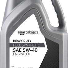 AmazonBasics Full Synthetic Motor Oil, for Heavy Duty Diesel and Gasoline Engines, 5W-40, 1 Gallon