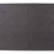 VioletLisa All Aluminum Air Condition Condenser 1 Row Compatible with 2006-2012 RAV4 Without Oil Cooler