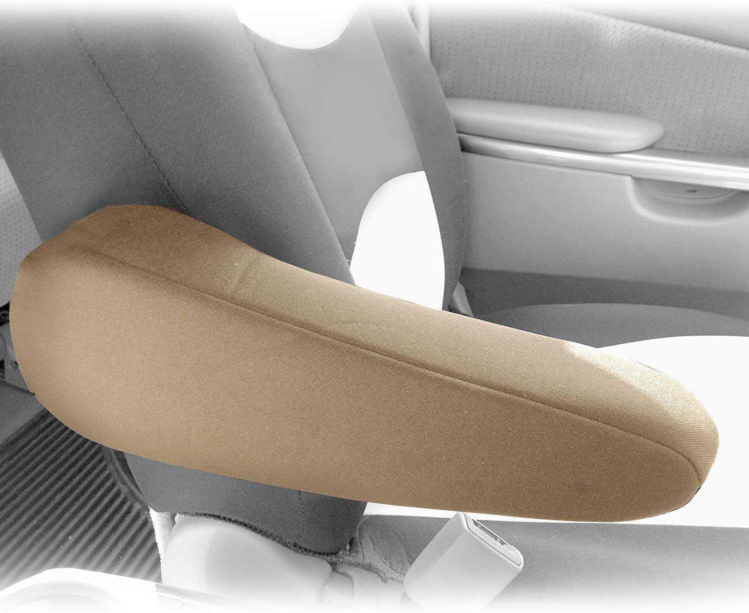 FH Group FH1051BEIGE FH1051 Armrest Cover Semi-Universal (Flat Cloth Fabric- One Pair Beige)