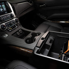 MX Auto Accessories Salient Customizable Center Console Organizer - Compatible with Select Chevrolet and GMC Trucks and SUVs - 13.2" x 2" x 9.2" - Black