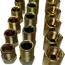 ASD Brake Line Fittings Assortment For 1/4" Tube (7/16" - 24 Thread, Inverted Flare) (Pack of 15-5 Short Nuts, 5 Long Nuts, 5 Unions)