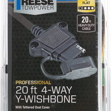 Reese Towpower 8550811 Professional 4-Way Y-Wishbone Trailer End Connector with 20' HD Cable