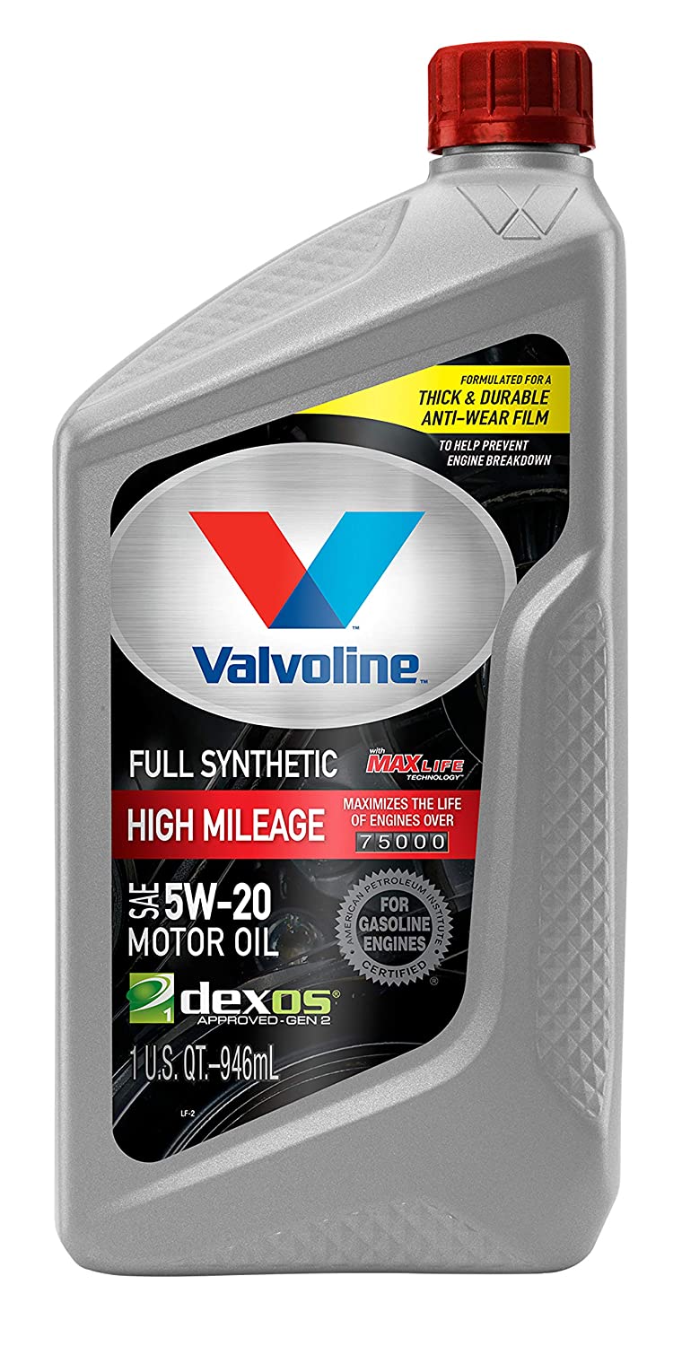 Valvoline 849644 Full Synthetic High Mileage with MaxLife Technology SAE 5W-20 Motor Oil 1 QT