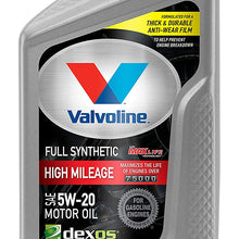 Valvoline 849644 Full Synthetic High Mileage with MaxLife Technology SAE 5W-20 Motor Oil 1 QT