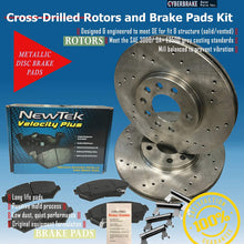 DK1604-2D Rear Drilled Rotors and Semi-Metallic Brake Pads and Hardware Set Kit