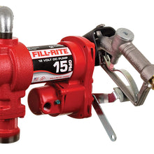 Fill-Rite FR1210HA 12V 15 GPM Fuel Transfer Pump (Unleaded Auto Nozzle, Discharge Hose, Suction Pipe)