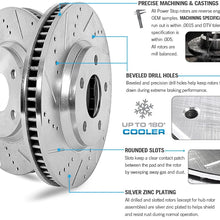 Power Stop K5551 Front & Rear Brake Kit with Drilled/Slotted Brake Rotors and Z23 Evolution Ceramic Brake Pads