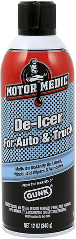 Motor Medic GUNK DE1-12PK Automotive Windshield De-Icer - 12 oz, (Case of 12)