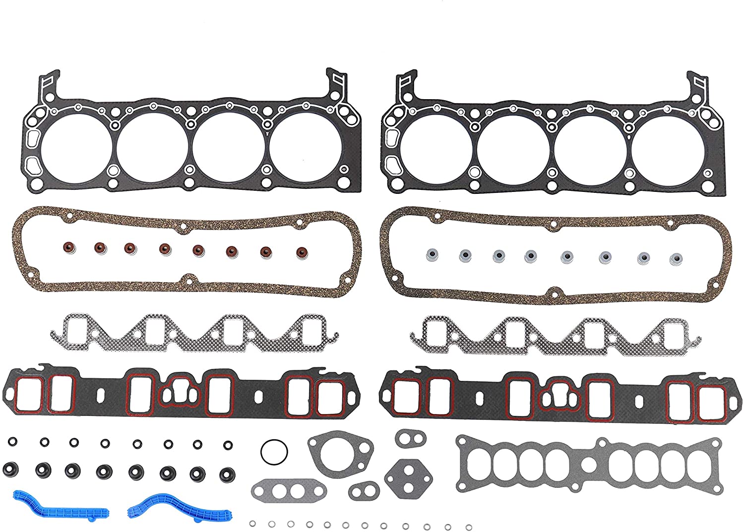 DNJ HGS4104 Graphite Head Gasket Set for 1986-1990 / Ford, Lincoln, Mercury/Capri, Colony Park, Continental, Cougar, Country Squire, Grand Marquis, LTD-Crown Victoria, Mark VII, Mustang, Thunderbird