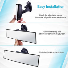 Convex Wide Angle Rear View Mirror, Universal Interior Clip On Rearview Mirror, Wide Rearview Mirror for Car, SUV, Truck (30 cm x 8 cm, 11.8" x 3.15")