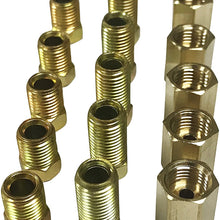 ASD Brake Line Fittings Assortment For 3/16" Tube (3/8" - 24 Thread, Inverted Flare) (Pack of 15-5 Short Nuts, 5 Long Nuts, 5 Unions)