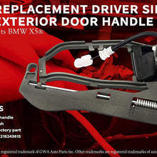 AA Ignition Front Driver Side Door Handle, Left Side Replaces 51218243615 - Fits BMW X5 2000, 2001, 2002, 2003, 2004, 2005, 2006 - Exterior Door Handle Carrier Assembly Replacement