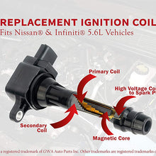 Ignition Coil Pack Set of 8 - Compatible with Nissan & Infiniti Vehicles - Armada, Titan, Pathfinder Armada and Infiniti QX56 5.6L - Year Models 2004, 2005, 2006, 2007 - Replaces E1010, 22448-7S015
