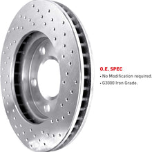 R1 Concepts KEX11503 Eline Series Cross-Drilled Rotors And Ceramic Pads Kit - Front