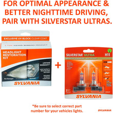 SYLVANIA - Headlight Restoration Kit - 3 Easy Steps to Restore Sun Damaged Headlights With Exclusive UV Block Clear Coat, Light Output and Beam Pattern Restored, Long Lasting Protection