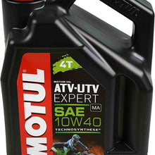 Motul 105939 Synthetic Blend Motor Oil ATV UTV Expert 10W40 4L/4.22 Quarts Can (3) Pack