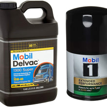 Mobil 1 Mobil Delvac 15W-40 Heavy Duty Diesel Oil, 2.5-Gallon Bundle M1-403A Extended Performance Oil Filter