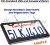 Mega Racer License Plate Frame Carbon Fiber 2 x Stainless Steel Printed Carbon Fiber License Plate Frame Front and Rear Holder with Steel Screws, Carbon Fiber License Frame JDM License Plate Frame