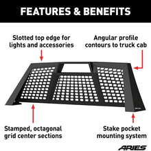 ARIES 1110115 Switchback Black Aluminum Truck Headache Rack Cab Protector, Select Toyota Tundra