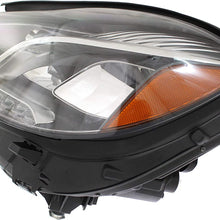 Headlight Compatible with MERCEDES BENZ E-CLASS 2014-2016 LH Assembly Halogen Sedan/Wagon