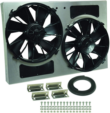 Derale Performance 16826 Gray/Black High Output Dual Radiator Fan