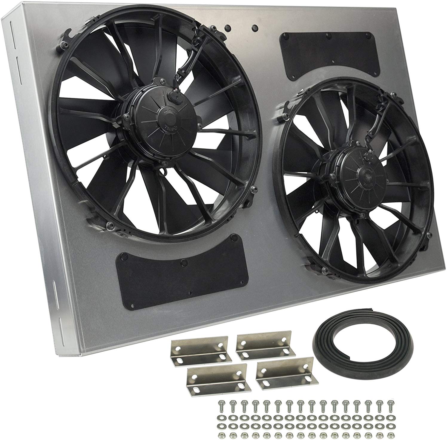Derale Performance 16837 Gray/Black High Output Dual Radiator Fan