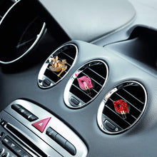 Boao 4 Pieces Car Air Vent Clip Charms Air Vent Decoration, Rhinestone Lipstick and Crystal High Heel Shoe Car Air Freshener Clip with Fragrance Cotton Pads