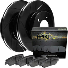 Hart Brakes Black Rear Slotted Rotors + Ceramic Brake pads BHSR.03003.02