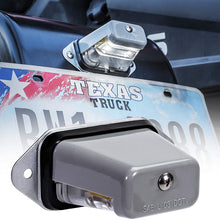 LED License Plate Trailer Light [Surface Mount] [DOT FMVSS 108] [SAE L] [Gray-Finish] [Waterproof] [12V DC] License Tag Lights for UTV ATV Trailer Truck RV Boat