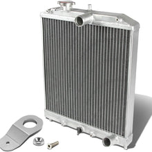 Replacement for Honda Civic EK MT (Manual Transmission) 2-Row Aluminum Radiator w/Stay Mount Bracket (Silver)