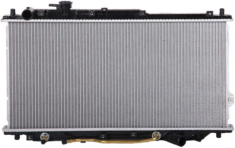 Lynol Cooling System Complete Aluminum Radiator Direct Replacement Compatible With 2000-2004 Kia Spectra Base EX GS GSX LS LX 4 Cylinder 1.8L