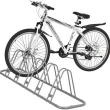70"L Single Sided Bicycle Parking Rack, Adjustable, 5-Bike Capacity