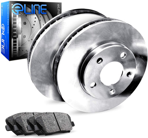 For 2016-2019 Tucson, Sportage Rear Plain Brake Rotors+Ceramic Brake Pads