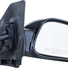 Passenger Side Mirror for Toyota Corolla CE (2003 2004 2005 2006 2007 2008) Smooth Black Power Adjusting Non-Heated Non-Folding Outside Right Rear View Replacement Door Mirror - TO1321178