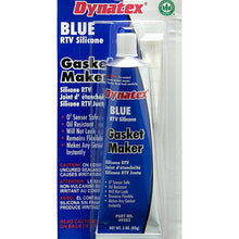 Dynatex 49203 Low Volatile RTV Silicone Gasket Maker, 0 to 500 Degree F, 3 oz Carded Tube, Blue (Pack of 12)