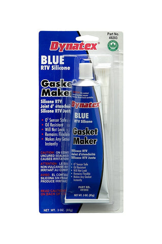 Dynatex 49203 Low Volatile RTV Silicone Gasket Maker, 0 to 500 Degree F, 3 oz Carded Tube, Blue (Pack of 12)