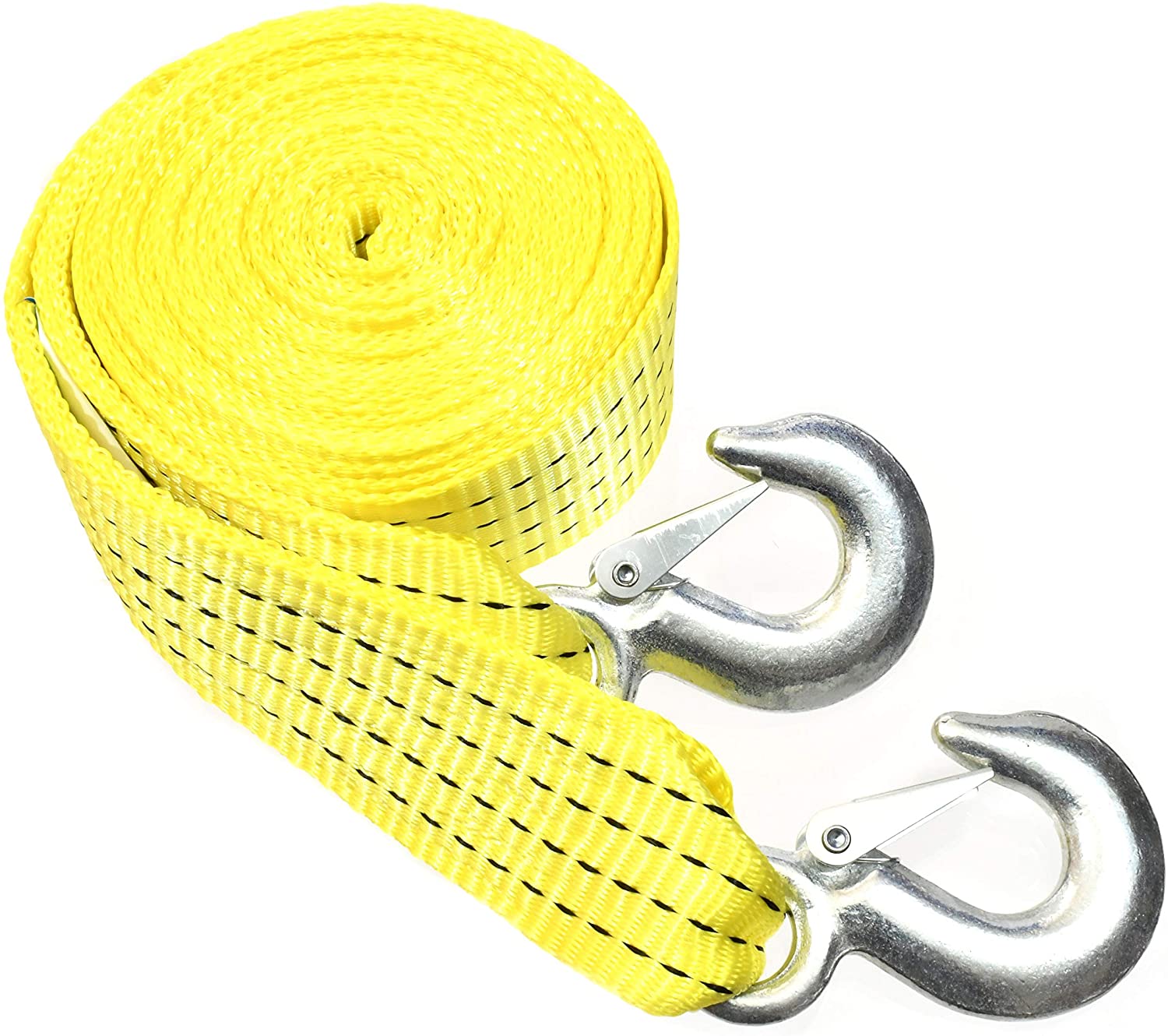 Vector Tools 10,000 LB Heavy Duty Tow Strap with Safety Hooks 2” x 20’ Polyester Superior Strength