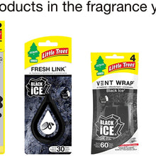 LITTLE TREES Car Air Freshener | Hanging Tree Provides Long Lasting Scent for Auto or Home | Black Ice, 6-packs (4 count)