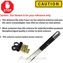 Mega Racer JDM Nismo Racing Style 1 Piece 5" 127 mm Carbon Fiber Antenna Car Antenna Radio Antenna Truck Antenna FM AM Antenna Short Antenna Silver Polished Finish Stubby Antenna