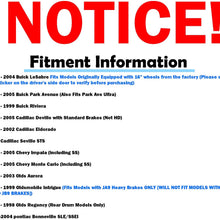 Detroit Axle - 303mm Front Drilled Slotted Brake Kit Rotors & Ceramic Pads & Cleaner & Fluid for 00-04 Lesabre - [97-05 Park Avenue] - 97-05 Deville - 99-05 Impala - 00-05 Monte Carlo - [97-03 Aurora]