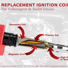Ignition Coil Pack Set of 4 - Replaces 06E905115E - Compatible with Volkswagen & Audi Vehicles