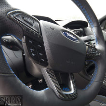 TufSkinz Shift Knob Accent - Compatible with 2015-2018 Focus, RS, ST - 1 Piece Kit(Real Carbon Fiber(Domed))
