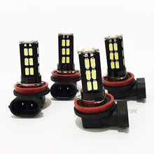 Mega Racer Pack of 4 H11 Bright Chip LED 30-SMD Canbus (FOG LAMP) Super Cool White 6000K Headlight Bulb - Xenon Light