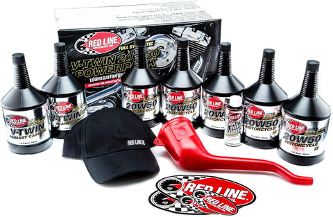 Red Line 90226 Big Twin 20w50 Power Pack Oil Package with K&N High Performance Oil Filter KN-171B