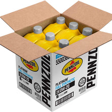 Pennzoil Platinum Full Synthetic Motor Oil (SAE, SN) 0W-20, 1 Quart - Pack of 6