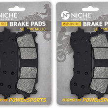 NICHE Brake Pad Set For Honda Goldwing 1800 F6B 06455-MKC-A01 Front Semi-Metallic 2 Pack