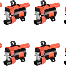ENA Round Direct Ignition Coil Set of 8 Compatible with 2001-2006 GMC Yukon XL 6.0L 2003-2007 Chevrolet Express 1500 3500 Silverado (8)