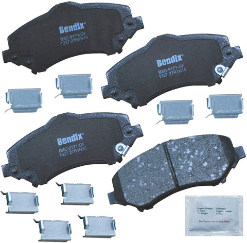 Bendix CFC1327 Premium Copper Free Ceramic Brake Pad (with Installation Hardware Front)