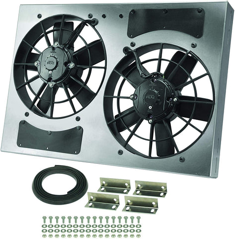 Derale Performance 16833 Gray/Black High Output Dual Radiator Fan