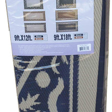 Reversible Mats 209181 Outdoor Patio / RV Camping Mat - Palm Tree (Black/Beige, 9-Feet x 18-Feet)